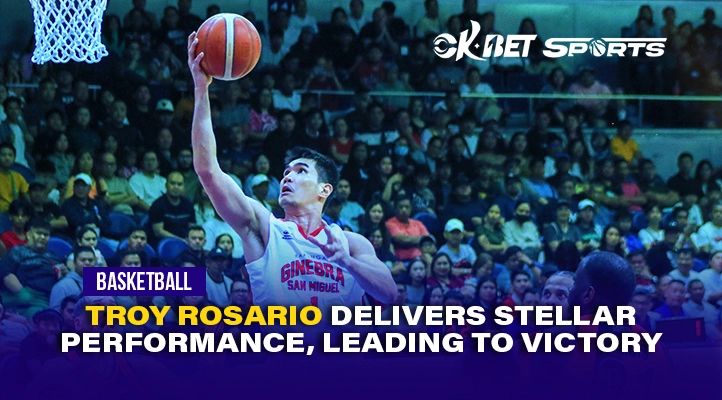 Troy Rosario A man shooting basketball in a ring with overlay text